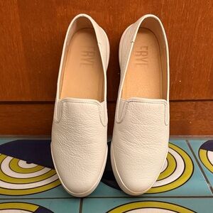 Frye Women's Off-White Leather Loafers